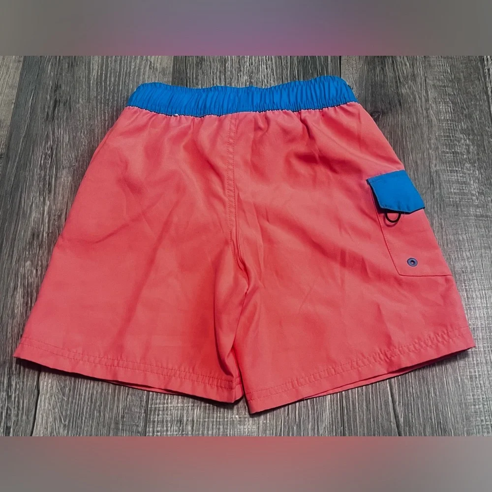 Redish-Pinkish and Blue Boys Swim Shorts